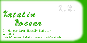 katalin mocsar business card