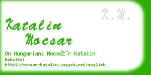 katalin mocsar business card